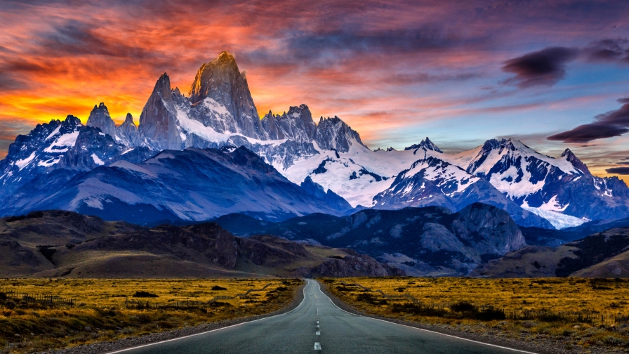 Outstanding Patagonia Road and Mountains