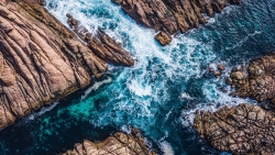 Aerial view on Canal in Sea