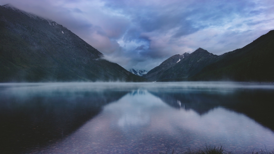 Altai Mountains and Lake