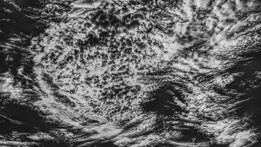 Amazing Beautiful Clouds in Grayscale Photo