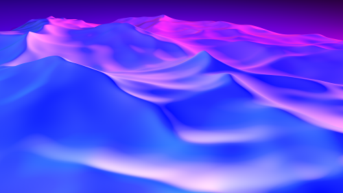 Amazing Blue and Purple 3D Mountains