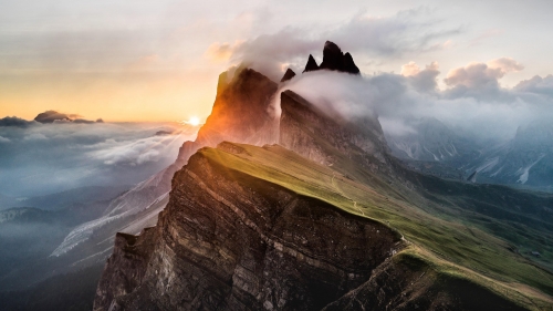 Amazing Mountain Peak and Clouds