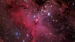 Amazing Red Galaxy and Stars