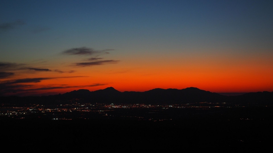 Amazing Red Sky at Evening