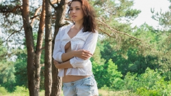Anita Beautiful Young Lady in Summer Forest