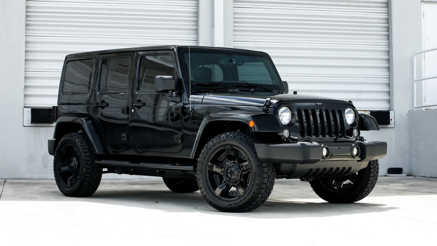 Beautiful Black Jeep Wrangler KMC