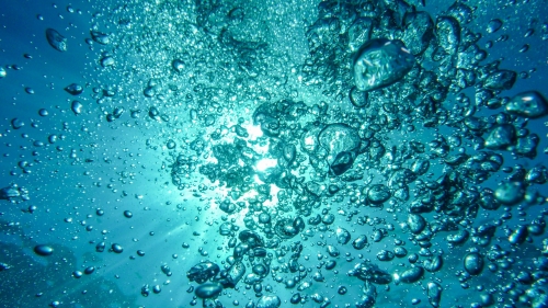 Beautiful Bubbles in Water