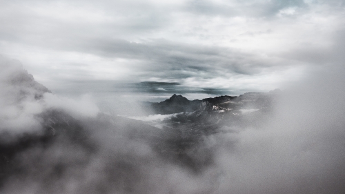 Beautiful Clouds and Mountains Peaks