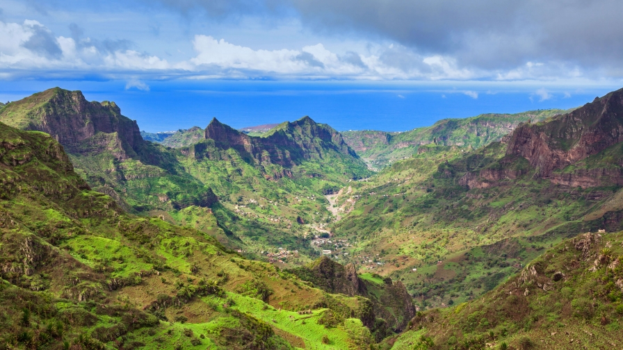 Beautiful Green Mountains and Rocks