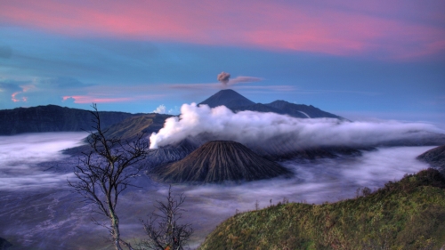 Beautiful mountain top and clouds