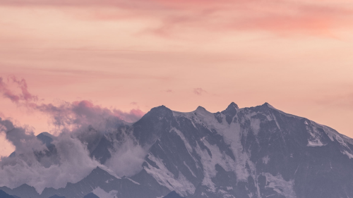 Beautiful Mountain Valley and Peaks