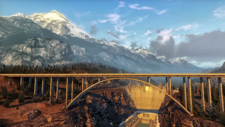 Beautiful Old Bridge in Mountain Valley