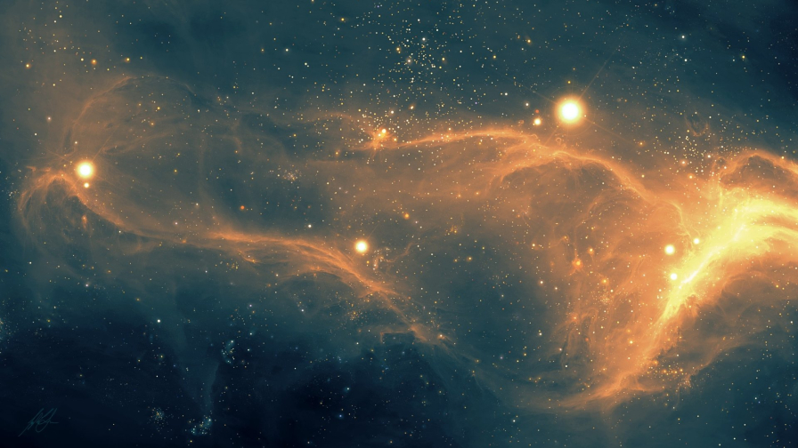 Beautiful Orange Galaxy