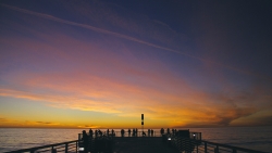 Beautiful Orange Sunset and Pier