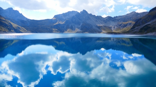 Beautiful Pure Lake in Mountain Valley