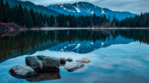 Beautiful Pure Lake in Mountain Valley