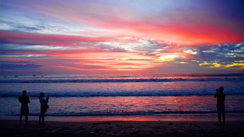 Beautiful Purple Sunset in Bali