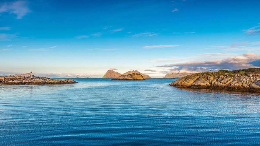 Beautiful River and Clear Sky