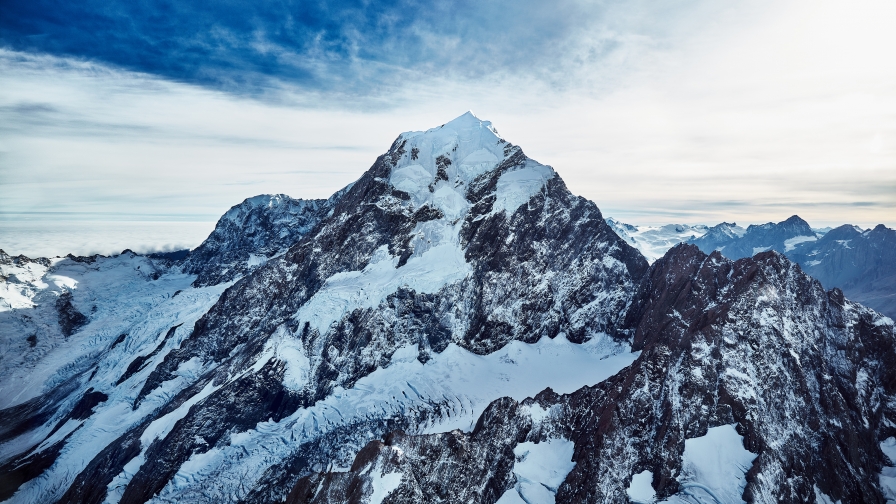 Beautiful Snowed Mountain Peak in USA