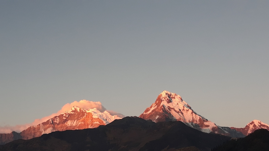 Beautiful Snowed Mountains Peaks