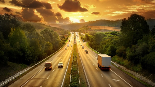 Beautiful Sunlight and Road