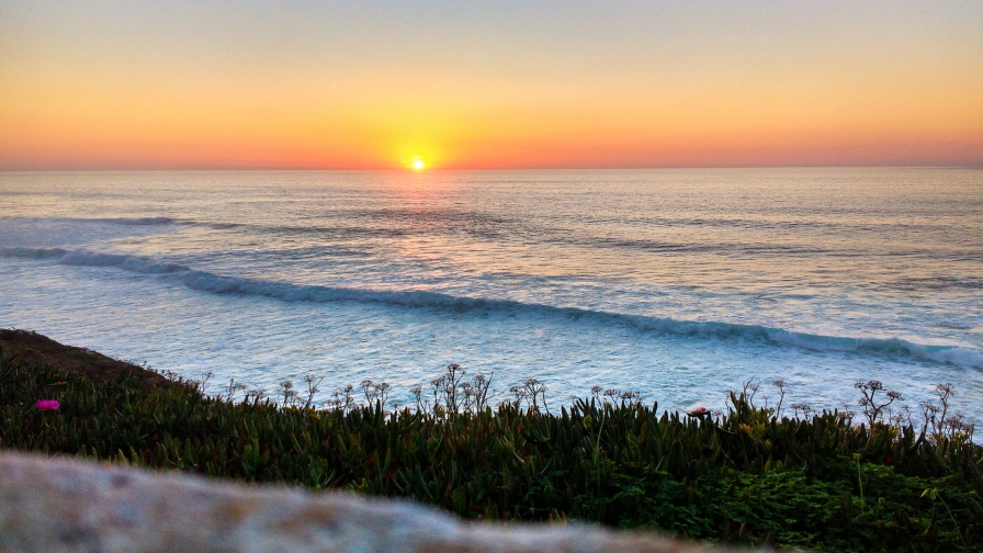 Beautiful Sunset Beach and Waves