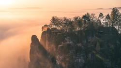 Beautiful Terrain and Morning with Sunlight