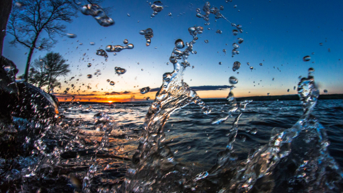 Beautiful Waves Water Drops Macro