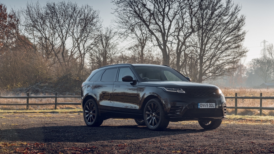 Black Range Rover Velar on Road