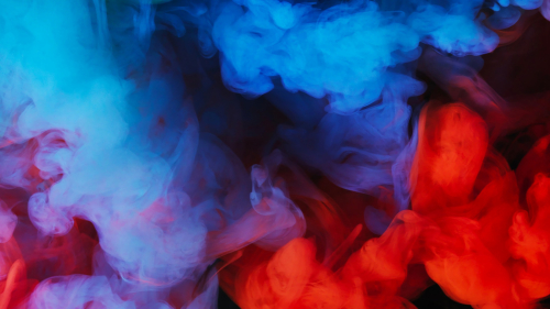 Blue and Red Smoke Abstract