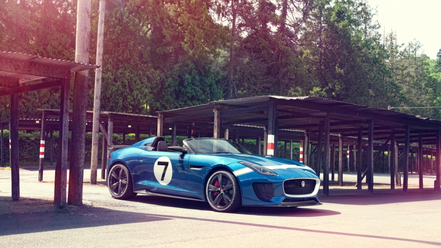 Blue Jaguar F-Type 2021