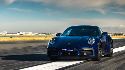 Blue Porsche 911 Turbo-S