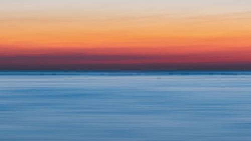 Blurred Sunset over The Sea
