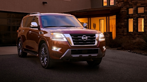 Brown Nissan Armada Platinum