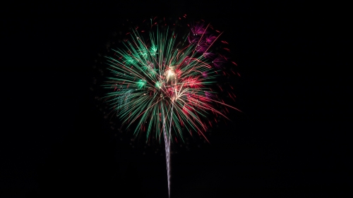 Colorful Beautiful Sparks of Fireworks