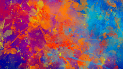 Colorful Paint Splash on Surface