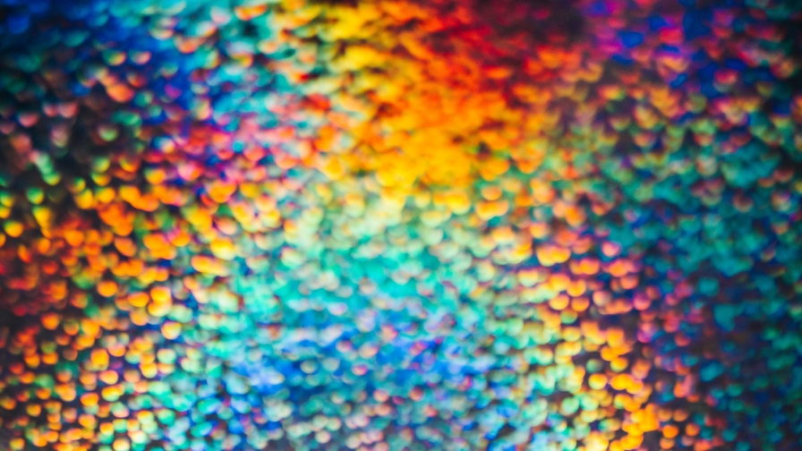 Colorful Particles on Glass