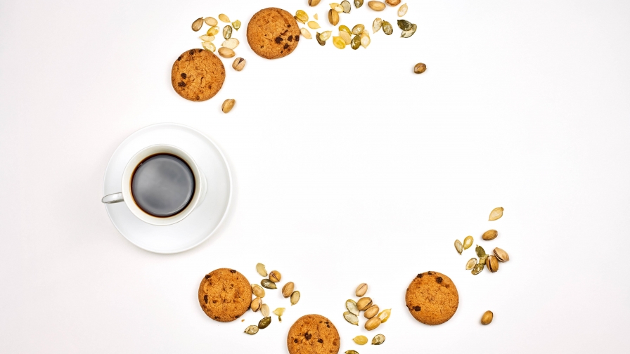 Cup of Coffee and Cookies