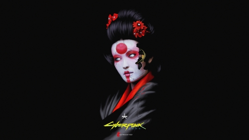 Cyberpunk 2077 Asian Cyborg Geisha