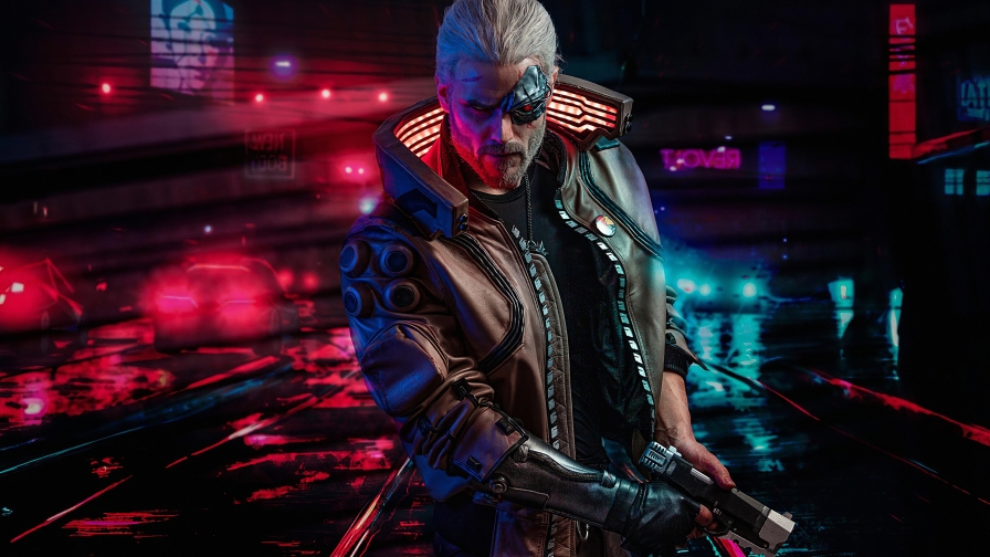 Cyberpunk 2077 Beautiful Cyborg Man