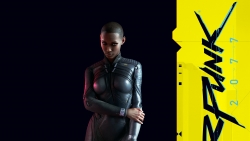 Cyberpunk 2077 Black Cyborg Girl