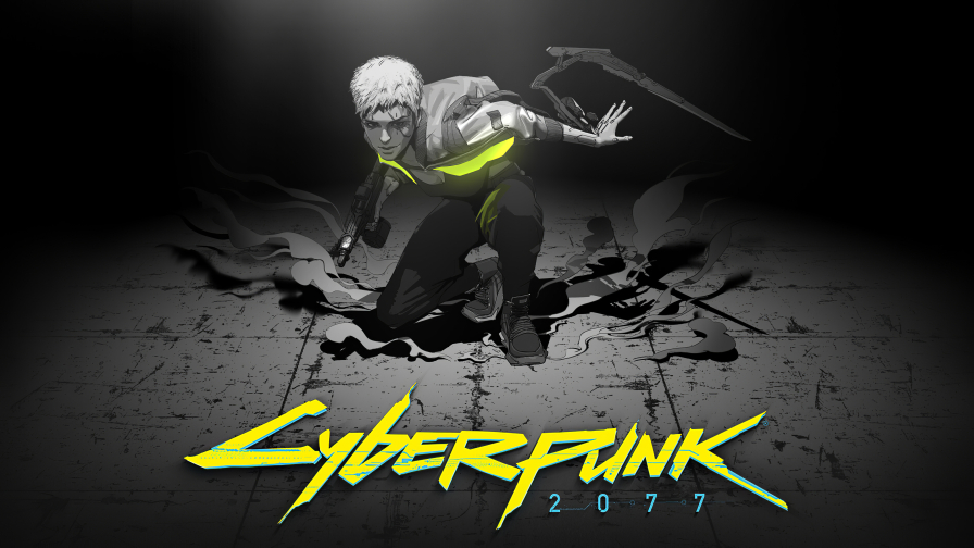 Cyberpunk 2077 Cyborg and Black Background