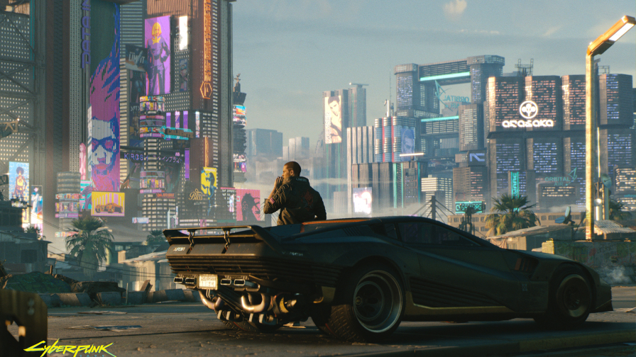 Cyberpunk 2077 Cyborg and Car