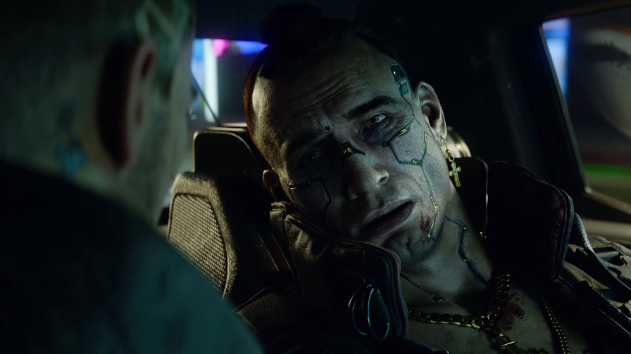 Cyberpunk 2077 Cyborg in Car