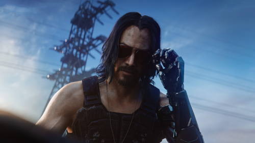 Cyberpunk 2077 Johnny Silverhand in Sunglasses by Keanu Reeves