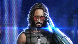 Cyberpunk 2077 Keanu Reeves with Sunglasses