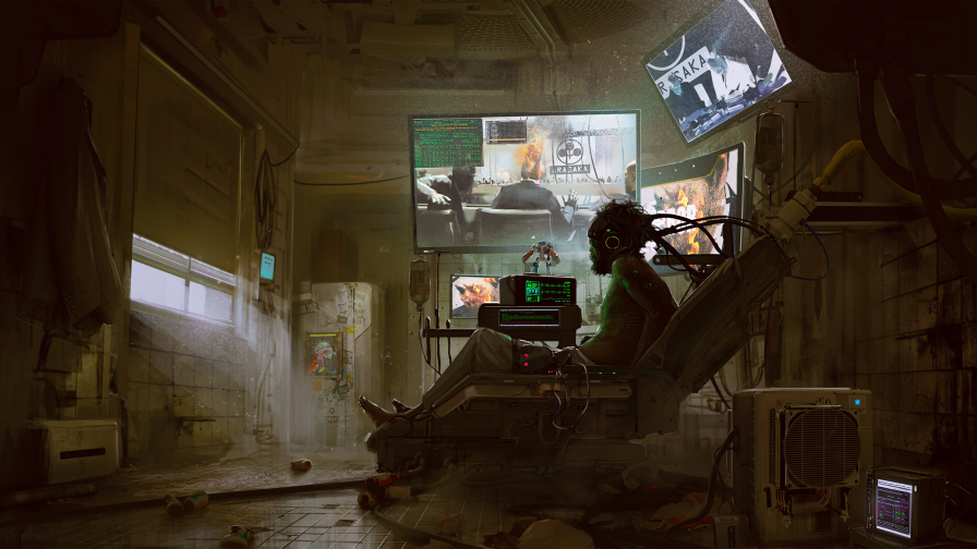 Cyberpunk 2077 Laboratory and Cyborg