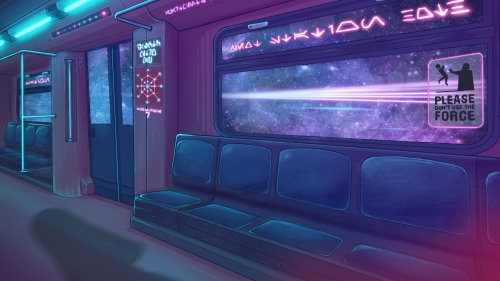 Cyberpunk 2077 Metro Train