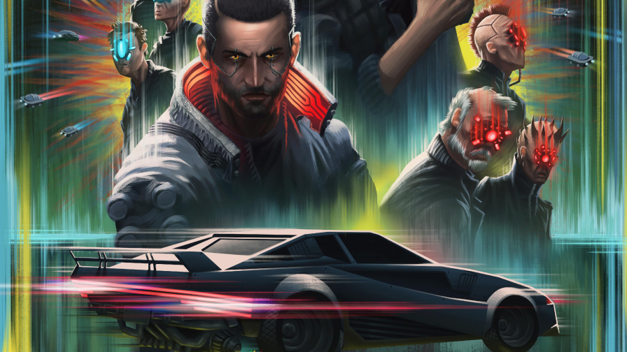 Cyberpunk 2077 V and Car