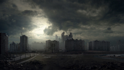 Destroyed City after Apocalypse
